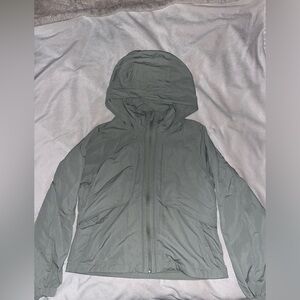 Rarely worn light green Lululemon rain jacket